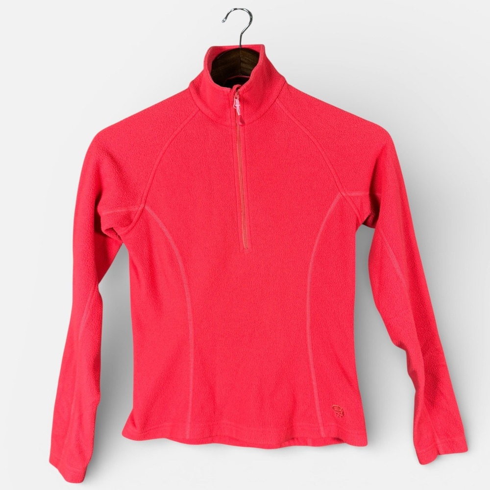 Mountain Hardwear Fleece Pullover Women XS Pink 1/4 Zip Mock Neck 10443-15